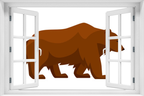 Fototapeta Naklejka Na Ścianę Okno 3D - Stylized illustration of bear. Woodland forest animal on white background