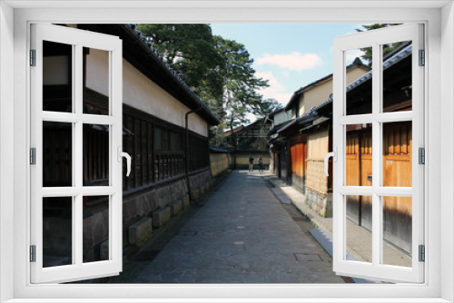 Fototapeta Naklejka Na Ścianę Okno 3D - The Nagamachi area, known as samurai district of Kanazawa