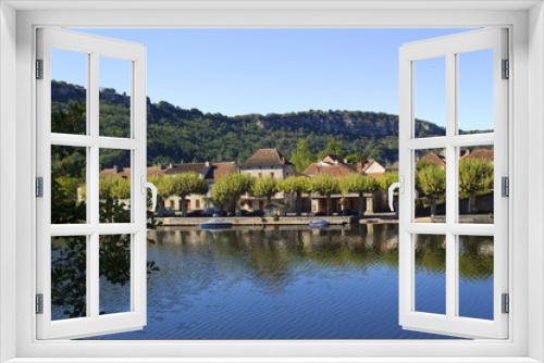 Fototapeta Naklejka Na Ścianę Okno 3D - The River Lot at Cajarc in the Lot Valley, Lot, Quercy, France, Europe