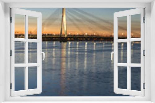 Fototapeta Naklejka Na Ścianę Okno 3D - Bridge at Sunset