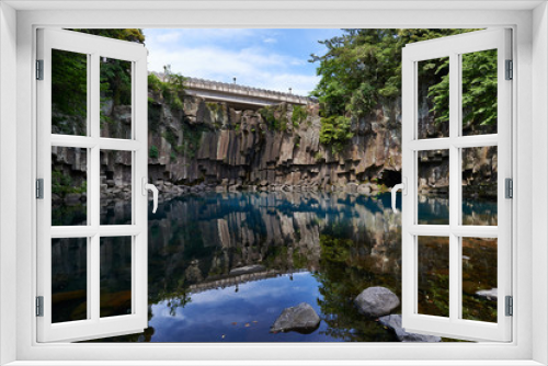 Fototapeta Naklejka Na Ścianę Okno 3D - Cheonjeyeon first waterfall