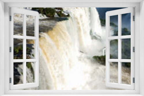 Fototapeta Naklejka Na Ścianę Okno 3D - Iguacu Falls, Brazil, the largest in the world in volume of water, ideal for adventure tourism, one of the natural wonders of the world