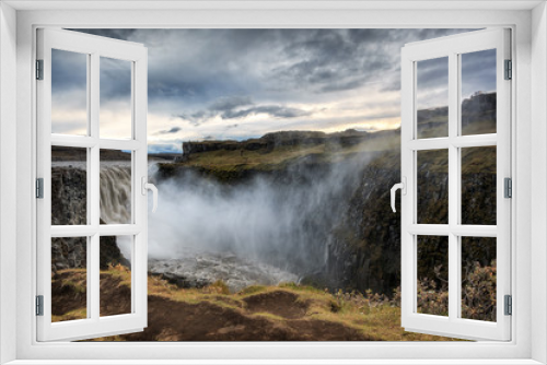 Fototapeta Naklejka Na Ścianę Okno 3D - Riesen Wasserfall der Dettifoss in Vatnajokull Nationalpark in Nordost-Island. Der mächtigste Wasserfall in Europa_002
