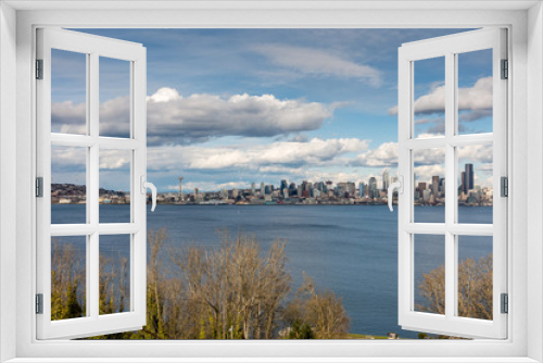 Fototapeta Naklejka Na Ścianę Okno 3D - Seattle And Clouds 2