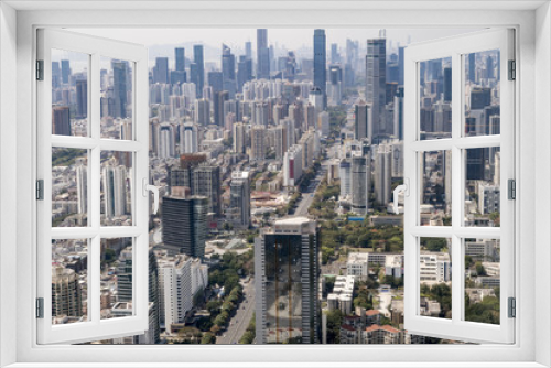 Fototapeta Naklejka Na Ścianę Okno 3D - A bird's eye view of the urban architectural landscape in Shenzhen