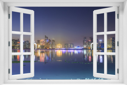 Fototapeta Naklejka Na Ścianę Okno 3D - Hangzhou CBD night view