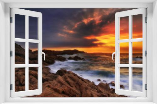 Fototapeta Naklejka Na Ścianę Okno 3D - Dreamy sunset over the ocean
