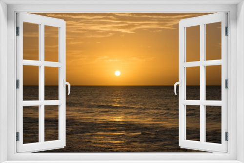 Fototapeta Naklejka Na Ścianę Okno 3D - Sunset over the Atlantic Ocean from Boa Vista, Cape Verde, Africa