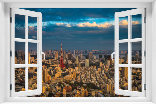 Fototapeta Naklejka Na Ścianę Okno 3D - Tokyo aerial panoramic view