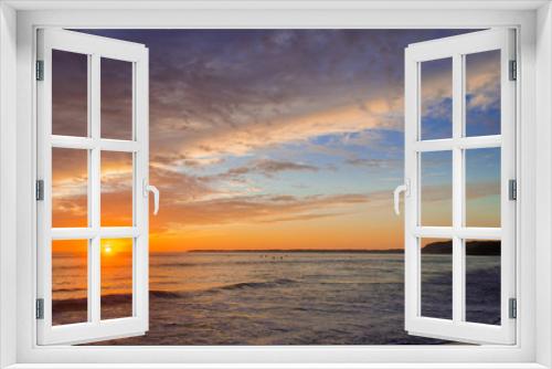 Fototapeta Naklejka Na Ścianę Okno 3D - Sunset at beach Puerto Vallarta