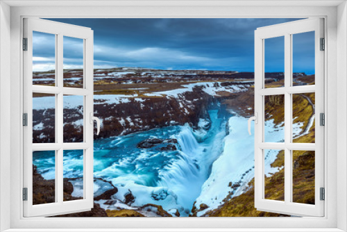 Fototapeta Naklejka Na Ścianę Okno 3D - Gullfoss waterfall famous landmark in Iceland.