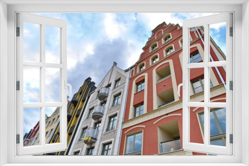 Fototapeta Naklejka Na Ścianę Okno 3D - Neubauten in der Altstadt von Elblag