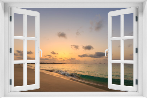 Fototapeta Naklejka Na Ścianę Okno 3D - Sunset over ocean