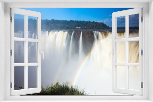 Fototapeta Naklejka Na Ścianę Okno 3D - Garganta del Diablo waterfall on Iguazu River