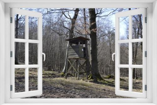 Fototapeta Naklejka Na Ścianę Okno 3D - Forest high seat