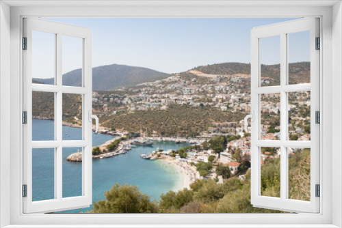 Fototapeta Naklejka Na Ścianę Okno 3D - Kalkan Marina, Bird's Eye View Antalya, Turkey