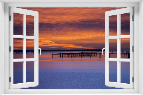 Fototapeta Naklejka Na Ścianę Okno 3D - red sunrise