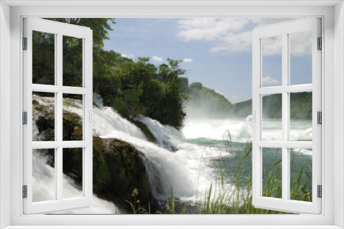 Fototapeta Naklejka Na Ścianę Okno 3D - Rhine Falls