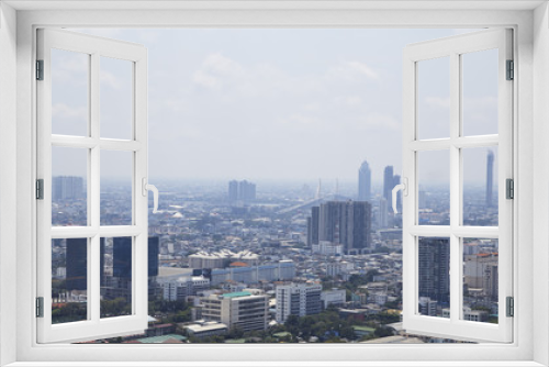 Fototapeta Naklejka Na Ścianę Okno 3D - Bangkok Cityscape big city