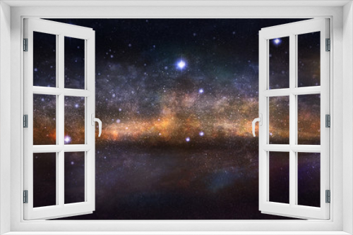Fototapeta Naklejka Na Ścianę Okno 3D - panorama of starry sky, artistic vision of the milky way
