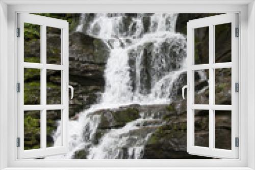 Fototapeta Naklejka Na Ścianę Okno 3D - Great waterfall Shypit in Carpathian mountains