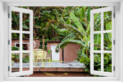 Fototapeta Naklejka Na Ścianę Okno 3D - Rooftop Patio, Caribbean Style