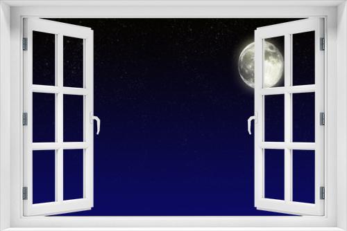 Fototapeta Naklejka Na Ścianę Okno 3D - Night sky with moon