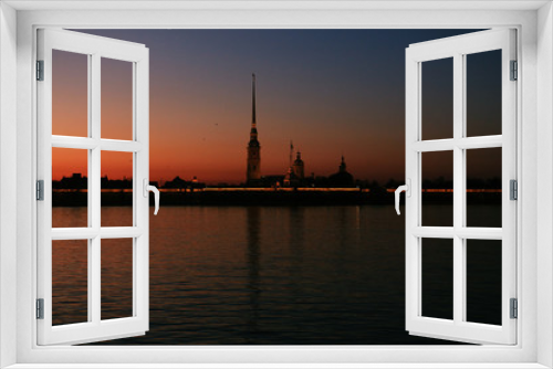 Fototapeta Naklejka Na Ścianę Okno 3D - Russia, St. Petersburg, Peter and Paul Fortress at sunset