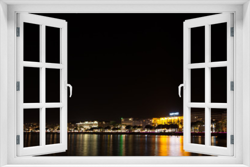 Fototapeta Naklejka Na Ścianę Okno 3D - Cannes beach night view, France