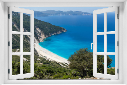 Fototapeta Naklejka Na Ścianę Okno 3D - Amazing Landscape of Myrtos beach, Kefalonia, Ionian islands, Greece