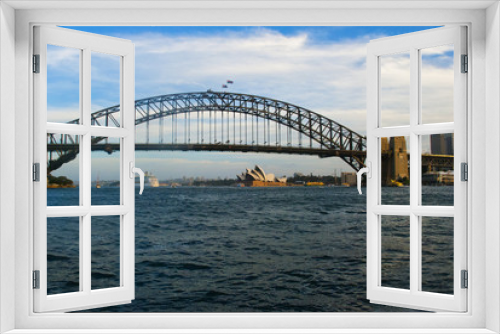 Fototapeta Naklejka Na Ścianę Okno 3D - Cityscape with Harbour bridge , Sydney Australia