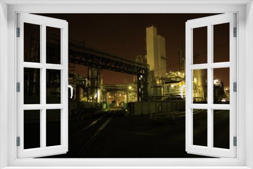 Fototapeta Naklejka Na Ścianę Okno 3D - 工場夜景　川崎