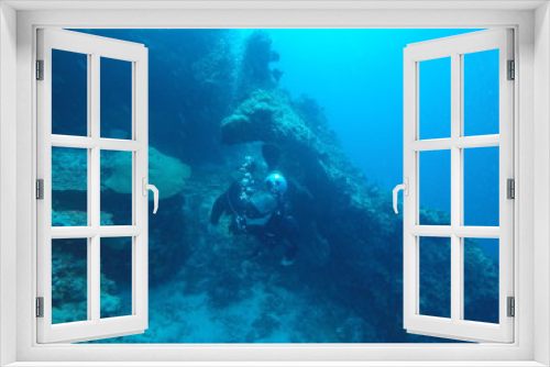Fototapeta Naklejka Na Ścianę Okno 3D - Scuba diving 