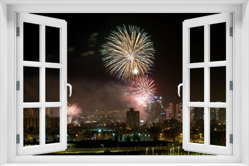 Fototapeta Naklejka Na Ścianę Okno 3D - Fireworks in honor of Israel's Independence Day