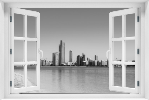 Fototapeta Naklejka Na Ścianę Okno 3D - Abu Dhabi sky line and city scene