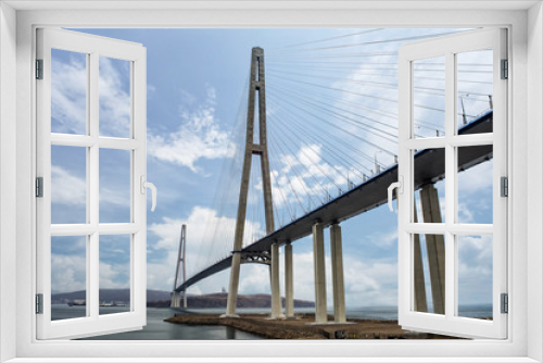 Fototapeta Naklejka Na Ścianę Okno 3D - Bridge to the island russian