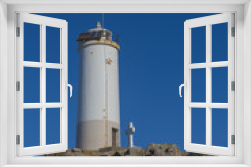 Fototapeta Naklejka Na Ścianę Okno 3D - Roncudo lighthouse (Ponteceso, La Coruna - Spain).