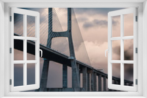 Fototapeta Naklejka Na Ścianę Okno 3D - Puente Vasco da Gama en Lisboa, Portugal