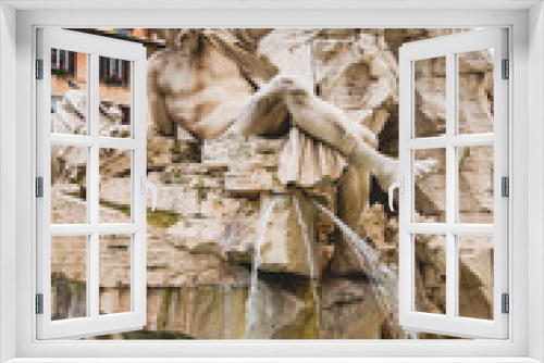 Fototapeta Naklejka Na Ścianę Okno 3D - statues on Fountain of Four Rivers in Rome, Italy
