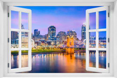 Fototapeta Naklejka Na Ścianę Okno 3D - Cincinnati, Ohio, USA Skyline