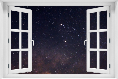 Fototapeta Naklejka Na Ścianę Okno 3D - Glittering stars with milky way in night sky