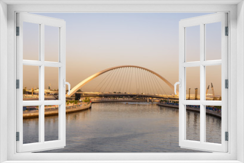 Fototapeta Naklejka Na Ścianę Okno 3D - Tolerance Bridge Dubai Water Canal UAE