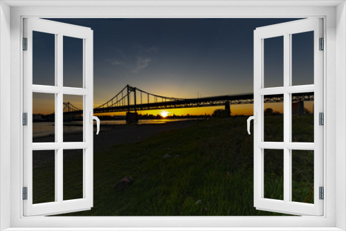 Fototapeta Naklejka Na Ścianę Okno 3D - Rheinbrücke Krefeld-Uerdingen