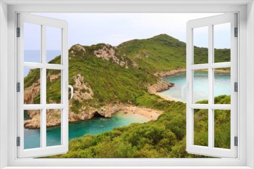 Fototapeta Naklejka Na Ścianę Okno 3D - Corfu hidden beach