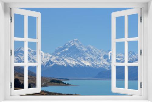 Fototapeta Naklejka Na Ścianę Okno 3D - Mount Cook und Lake Pukaki