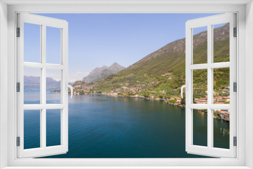 Fototapeta Naklejka Na Ścianę Okno 3D - Iseo lake, panoramic view. Holidays in Italy
