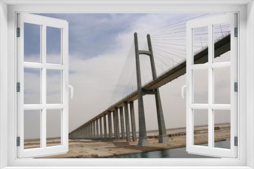 Fototapeta Naklejka Na Ścianę Okno 3D - Bridge suez kanal