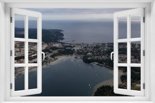 Fototapeta Naklejka Na Ścianę Okno 3D - Aerial view of Sechelt in Sunshine Coast, British Columbia, Canada.