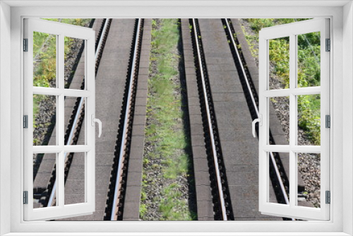 Fototapeta Naklejka Na Ścianę Okno 3D - Railway tracks in Berlin-Charlottenburg