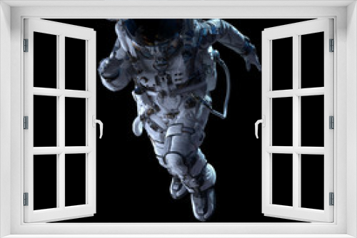 Fototapeta Naklejka Na Ścianę Okno 3D - Astronaut in darkness. Mixed media